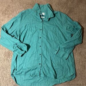 Universal Threads Women Button Down Long Sleeve Linen Blend Relaxed Fit Size XL